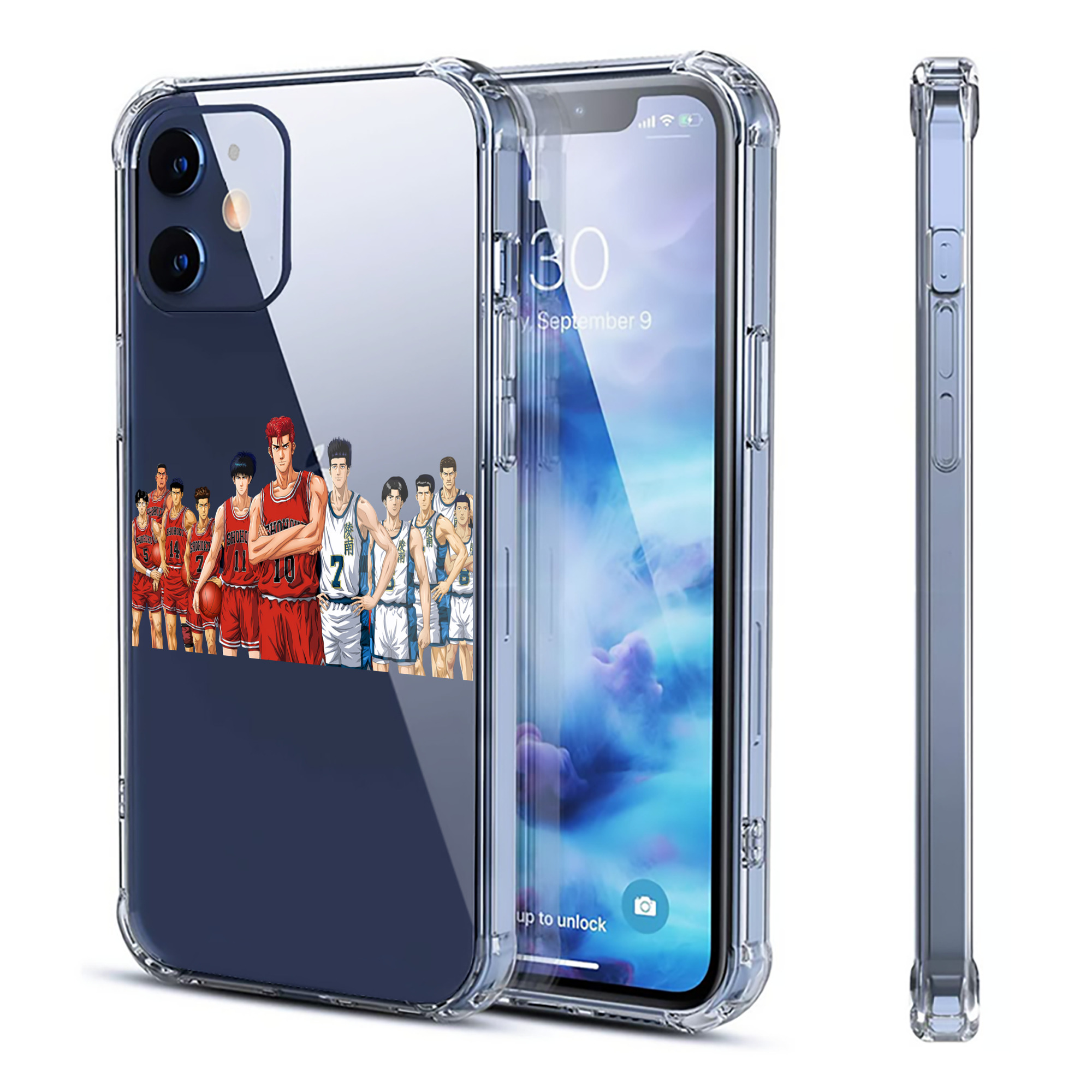 （画像用） SLAM DUNK／スラムダンク 【iPhone 12シリーズ対応】透明スマホケース（クリアソフトケース）